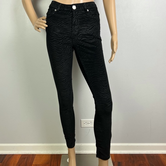 NEW TED BAKER BLACK ZEBRA SKINNY JEANS - Picture 2 of 6
